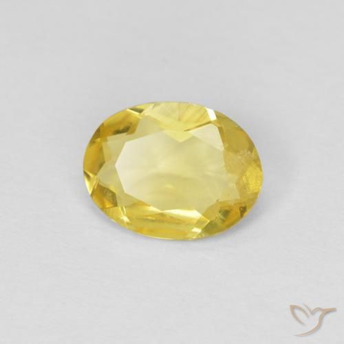 Berilo Amarelo claro mel Natural 0.92ct, oval, VS