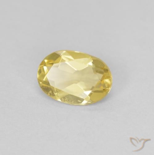 Berilo Amarelo Dourado Claro Natural 0.64ct, oval, VVS-VS