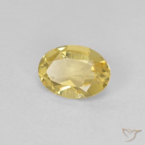 Berilo Amarelo Dourado Claro Natural 0.73ct, oval, VVS-VS