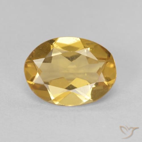 1.56ct Natural Medium Light-Gold Berilo, oval, VVS-VS