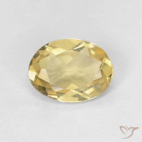 1.04ct Natural amarelo quente Berilo, oval, VVS-VS