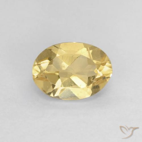 0.93ct Natural amarelo médio Berilo, oval, VVS-VS