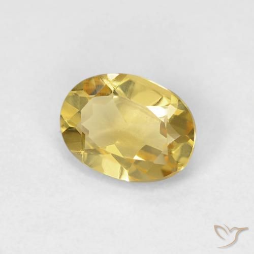 Berilo amarelo real Natural 0.72ct, oval, VS