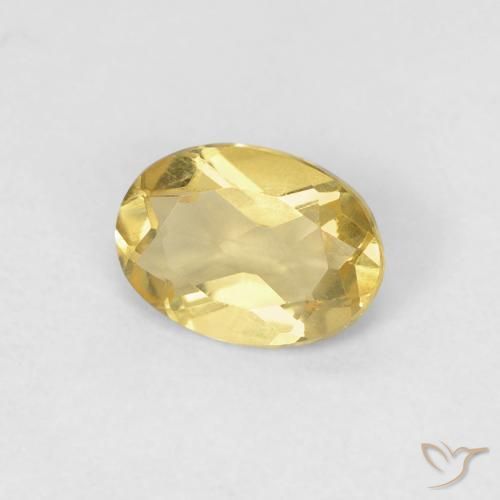 Berilo Amarelo Dijon claro Natural 0.66ct, oval, VVS-VS