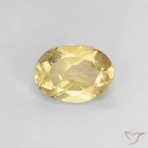 0.80ct Natural Luz amarela Berilo, oval, VVS-VS