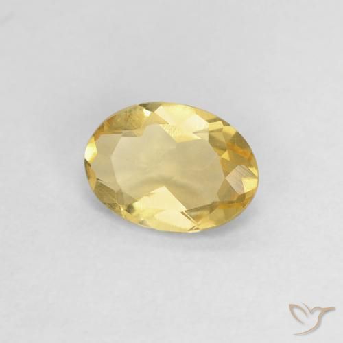 Berilo amarelo rico Natural 0.55ct, oval, VVS-VS