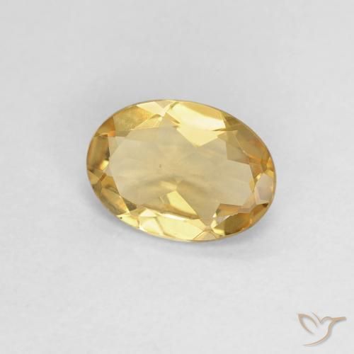 Berilo amarelo quente Natural 0.59ct, oval, VVS-VS