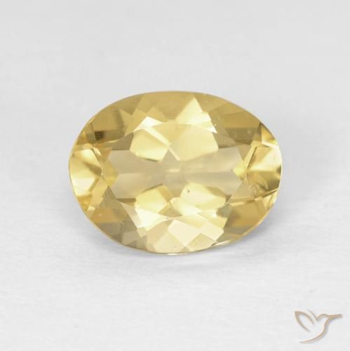 1.62ct Natural amarelo quente Berilo, oval, VVS-VS