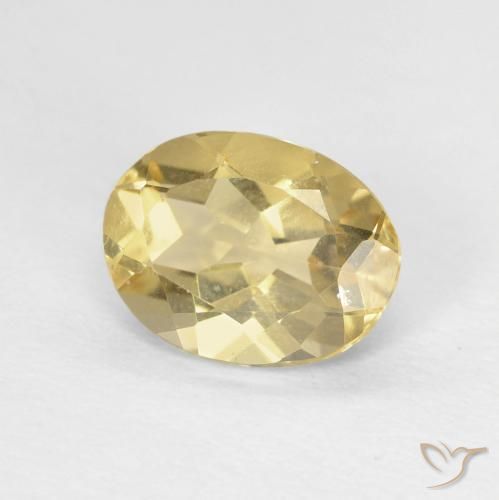Berilo amarelo quente Natural 1.62ct, oval, VVS-VS