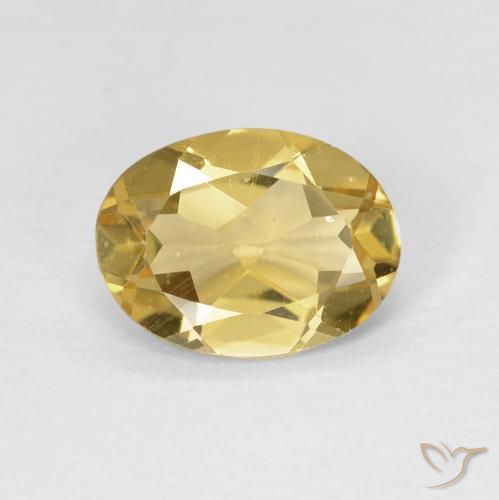 1.50ct Natural amarelo médio Berilo, oval, VVS-VS
