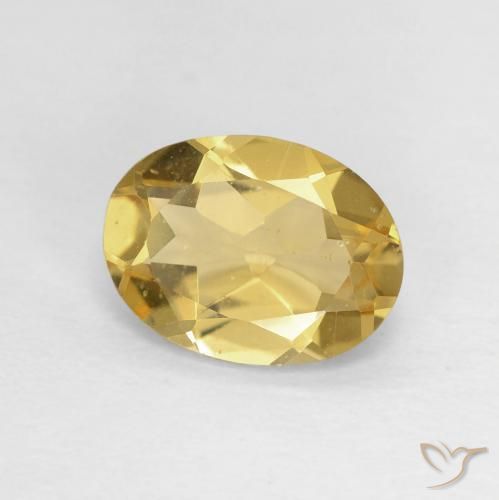 Berilo amarelo médio Natural 1.50ct, oval, VVS-VS