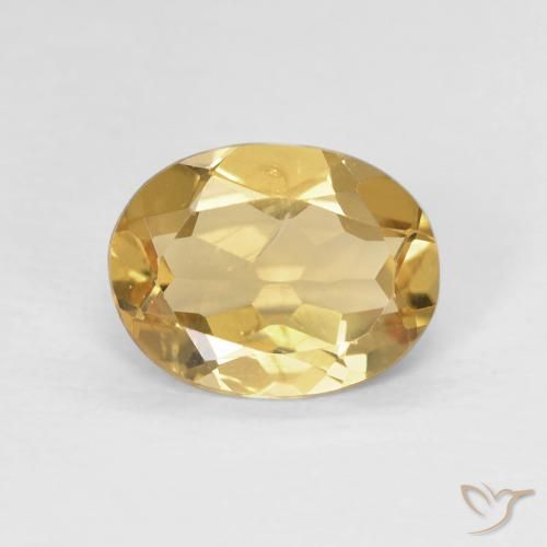 1.46ct Natural amarelo quente Berilo, oval, VVS-VS