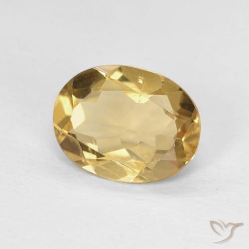 Berilo amarelo quente Natural 1.46ct, oval, VVS-VS