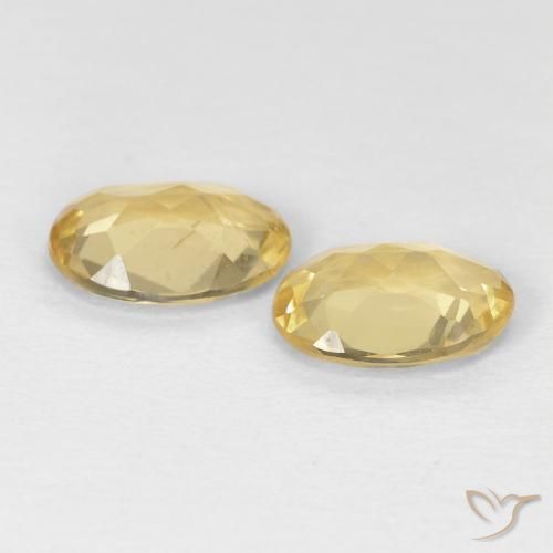 Pedras preciosas de Berilo amarelo médio natural de 1.74 ct, oval, VS