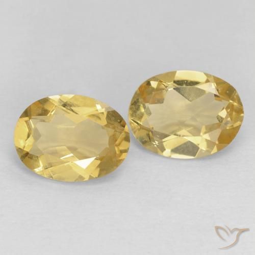 Pedras preciosas de Berilo amarelo médio natural de 2.09 ct, oval, VVS-VS