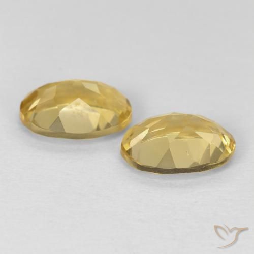 Pedras preciosas de Berilo amarelo médio natural de 2.09 ct, oval, VVS-VS