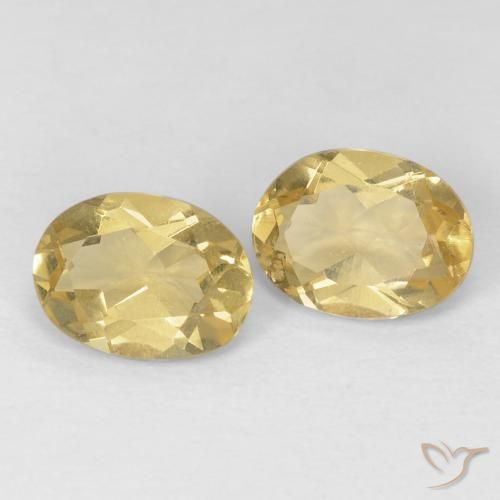 Pedras preciosas de Berilo Dourado natural de 2.24 ct, oval, VVS-VS