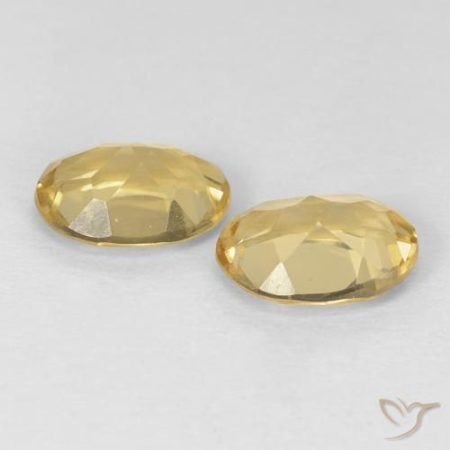 Pedras preciosas de Berilo Dourado natural de 2.24 ct, oval, VVS-VS