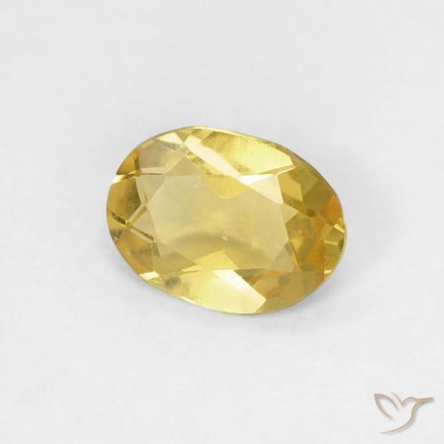 Berilo ouro médio Natural 0.63ct, oval, VS