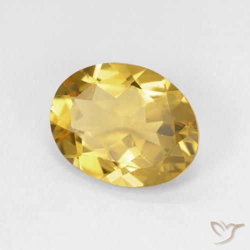 Berilo Amarelo marrom Natural 2.11ct, oval, VS