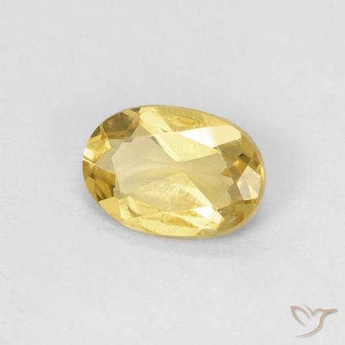 Berilo amarelo real Natural 0.78ct, oval, VS