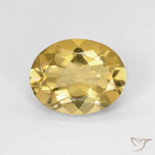 2.27ct Natural amarelo quente Berilo, oval, VS