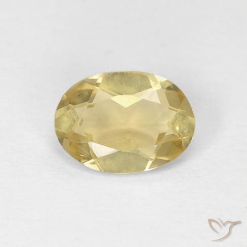 0.97ct Natural Amarelo Dijon muito claro Berilo, oval, VVS