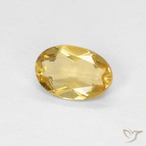 Berilo Dourado médio Natural 0.65ct, oval, VVS