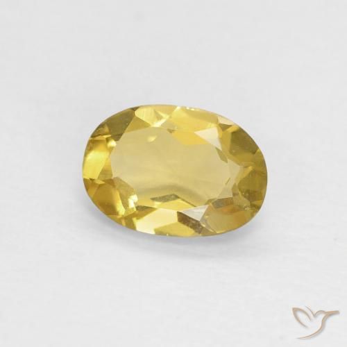 Berilo ouro amarelado Natural 0.55ct, oval, VVS