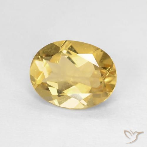 Berilo ouro médio Natural 1.74ct, oval, VVS