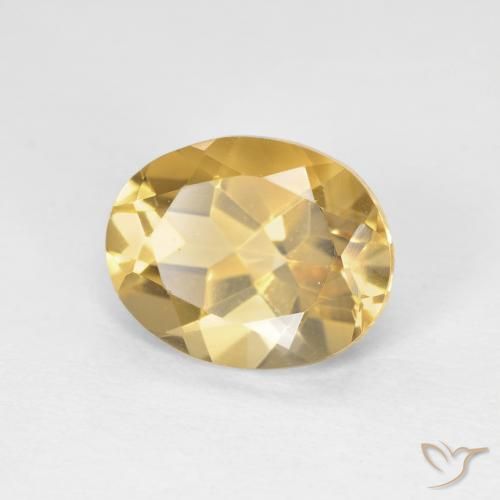Berilo ouro médio Natural 3.14ct, oval, VVS