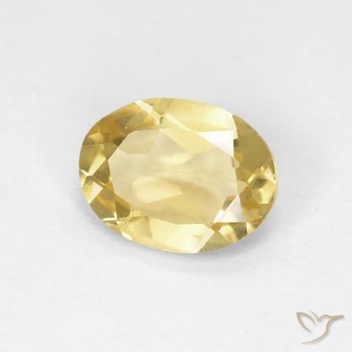 Berilo ouro médio Natural 1.11ct, oval, VVS
