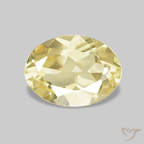 0.75ct Luz amarela Berilo Pedras Preciosas, oval, VVS