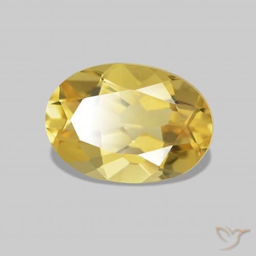 Berilo Luz amarela Natural 0.70ct, oval, VVS-VS