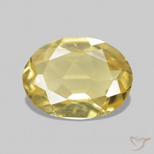 Berilo Amarelo Dourado Claro Natural 0.99ct, oval, VVS-VS
