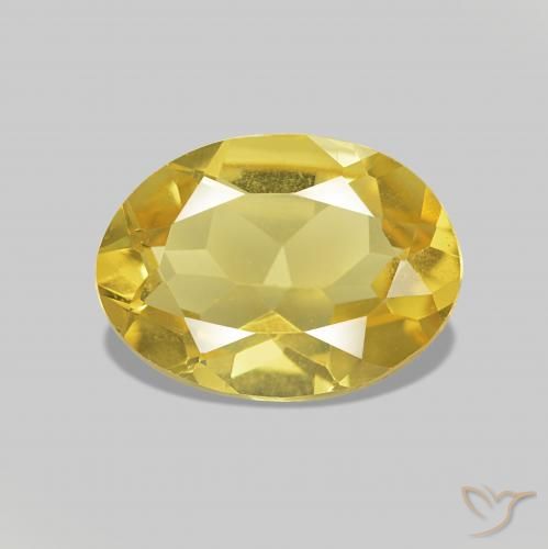 Berilo Dourado médio Natural 0.67ct, oval, VVS-VS