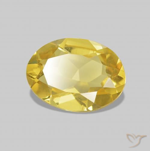 Berilo Dourado médio Natural 0.67ct, oval, VVS-VS