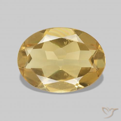 Berilo amarelo quente Natural 1.38ct, oval, VVS-VS