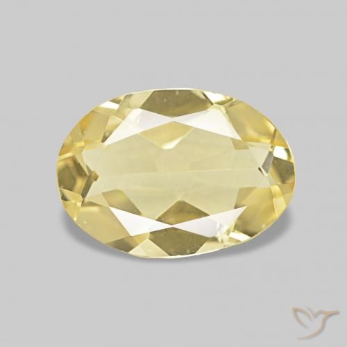 0.83ct Luz amarela Berilo, oval, VS