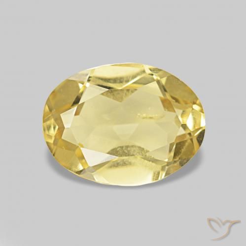 1.18ct Luz amarela Berilo Pedras Preciosas, oval, VS