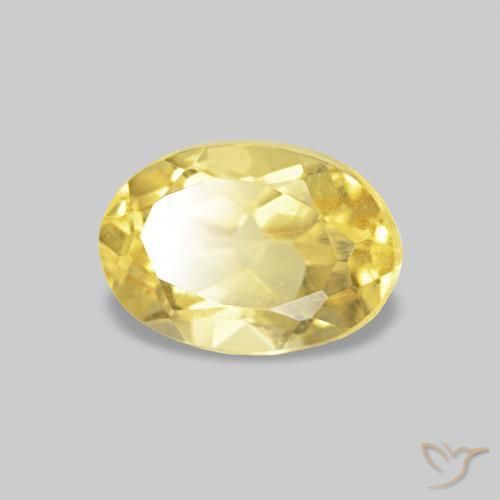 Berilo Luz amarela Natural 0.51ct, Corte Oval, VS