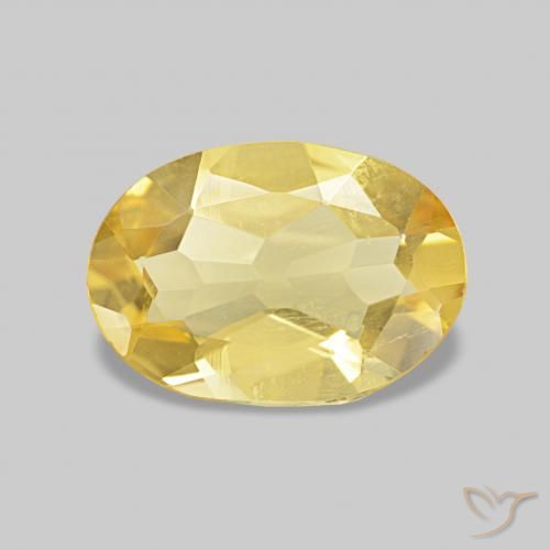 Berilo Luz amarela Natural 0.85ct, oval, VS