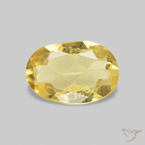 0.52ct Natural Luz amarela Berilo, oval, VS, Photo A