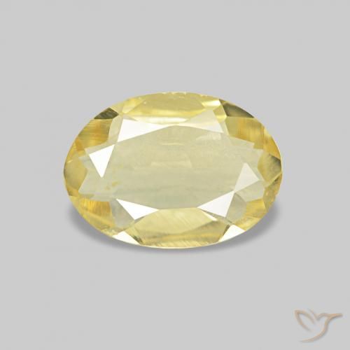 Berilo Luz amarela Natural 0.45ct, oval, VS