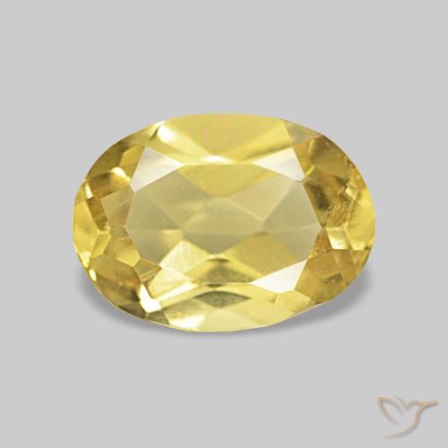 Berilo Luz amarela Natural 0.77ct, oval, VS