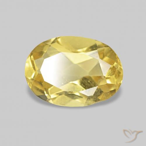 Berilo Luz amarela Natural 0.77ct, oval, VS