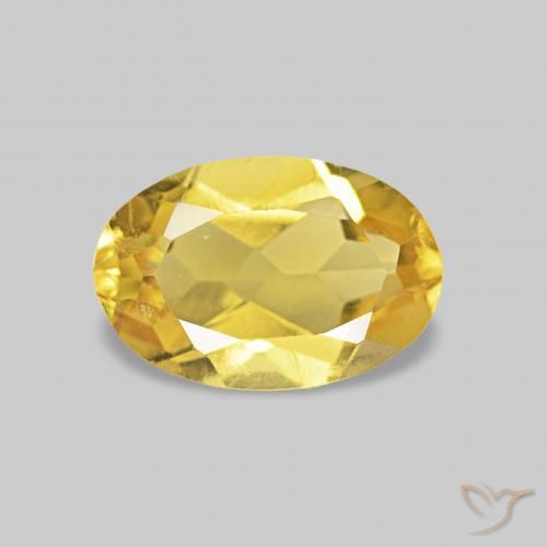 Berilo Dourado médio Natural 0.51ct, oval, VS