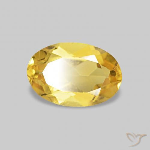 Berilo Dourado médio Natural 0.51ct, oval, VS