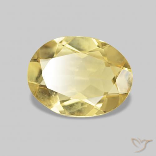 Berilo Amarelo Dourado Claro Natural 1.44ct, oval, VVS-VS