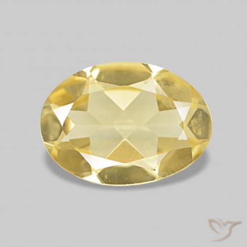 Berilo amarelo médio Natural 0.97ct, oval, VVS-VS